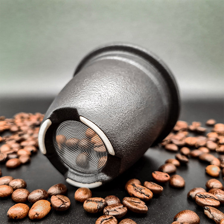 Hochpot Toien Porzellan Tasse (3-teilig, Schwarz, 380ml)